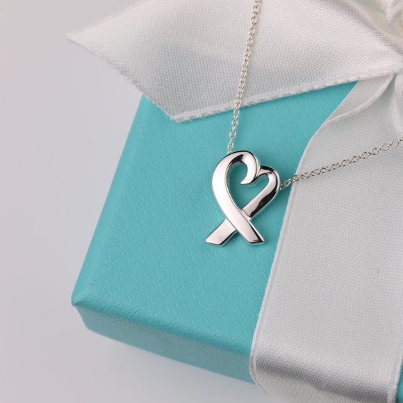 Tiffany & Co. Necklace Paloma Picasso Vintage Loving Heart Pendant in Silver - Picture 2 of 10